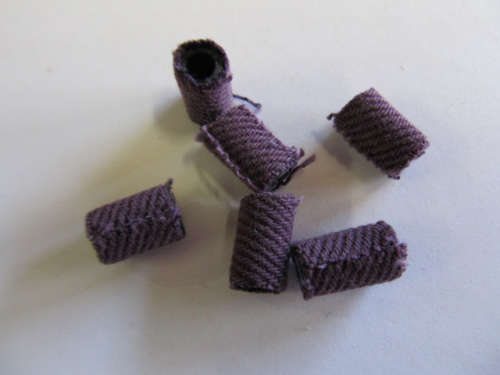 Go Green Beads, Recycled Material, Polypropylene And Textile, Tube, Purple, 13mm X 7mm, 6pc