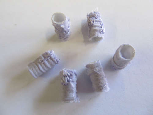 Go Green Beads, Recycled Material, Polypropylene And Textile, Tube, Lilac, 13mm X 8mm, 6pc