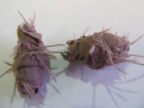 Go Green  Connector Beads, Recycled Material, Polypropylene And Textile and Wire, Purple, ±33mm, 2pc
