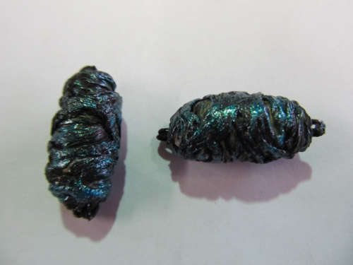 Go Green Connector Beads, Recycled Material, Polypropylene And Wire, Handmade, Turquoise, ±31mm, 2pc