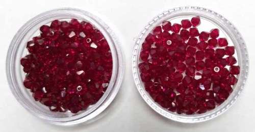 Swarovski Crystal Bicone, Garnet, 3mm, 1pc