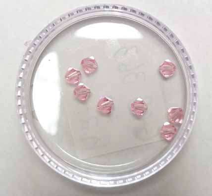 Swarovski Crystal Bicone, Pink, 3mm, 1pc