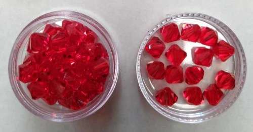 Swarovski Crystal Bicone, Red, 8mm, 1pc