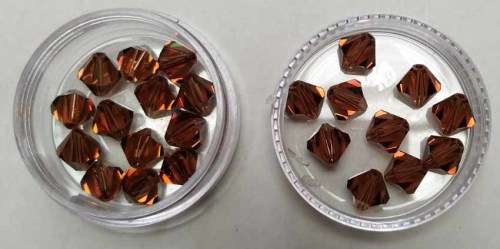 Swarovski Crystal Bicone, Dark Topaz, 8mm, 1pc