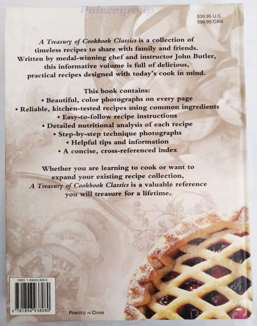 A Treasury Of Cookbook Classics, Master Chef John Butler, 400 Pages, 237 Recipes, Hardcover,+ A4
