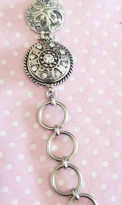 Watch, Nickel With Clear Rhinestones, Toggle Clasp, Fits 16cm - 21cm, 1pc
