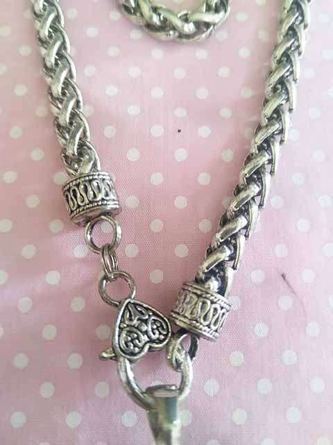 Burtell Necklace, Heart Pendant On Nickel Snake Chain, Lobster Clasp, 48cm, 1pc