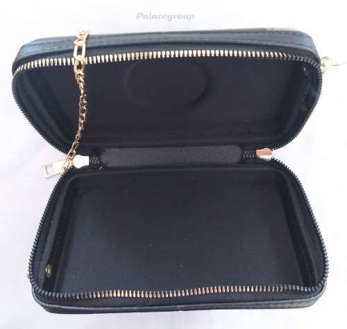 Black Shouder Bag, 1 Meter Gold Colour Shoulder Chain, 190 x 120 x 60mm, See Photos and Listing, 1pc