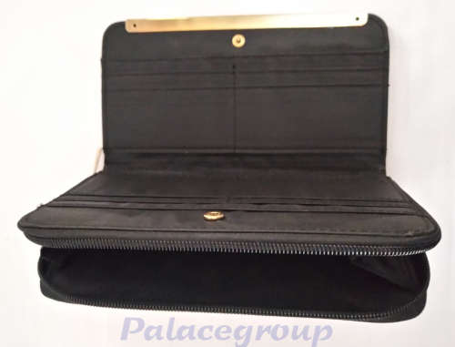 Purse, Black With Silver Dots, Synthetic Material, 220 x 115 x 25mm, See Photos and Listing