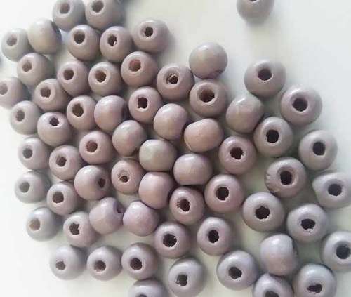 Wooden Beads, Round, Purple, 7mm x 8mm, ±20pc