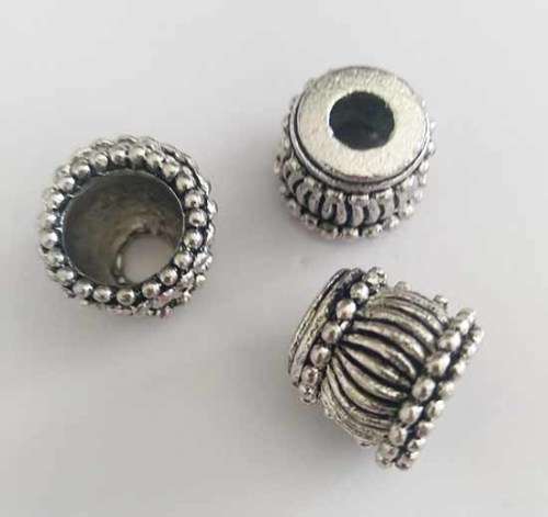 Beadcap Nickel, Metal, 20mm x 17mm, 2pc