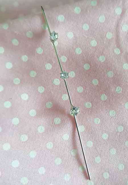 Evelia Earrings, Ear Piece, Nickel, Clear Rhinestones, See Example Photo How To Wear, 73mm, 1pc