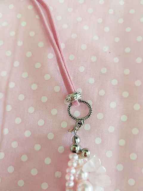 Perrine Necklace, Pink Freshwater Pearls, Glass Pearls + Rose Quartz, Lobster Clasp, 42cm + 5cm Ext