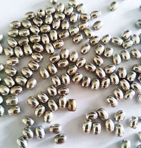 Metal Beads, Oval, Metal, Nickel, 5mm x 4mm, ±20pc