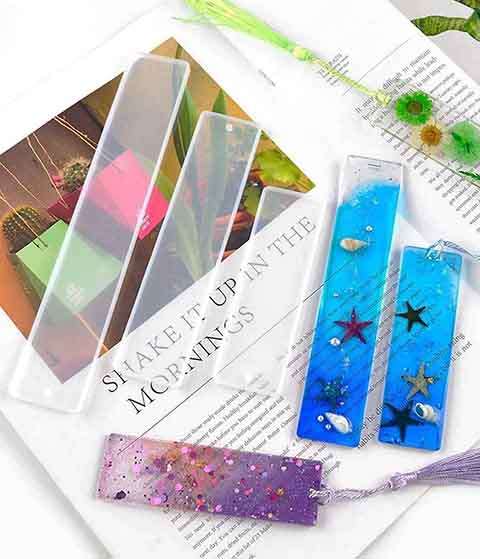 Silicon Moulds, Bookmark Mould Set, 19,5 x 3cm & 14,5cm x 3cm & 9,7cm x 3cm, 3pc / 1 Set