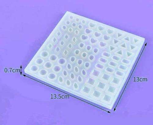 Silicon Moulds, Earring Mould, 13,5cm x 13cm x 0,7cm, 1pc