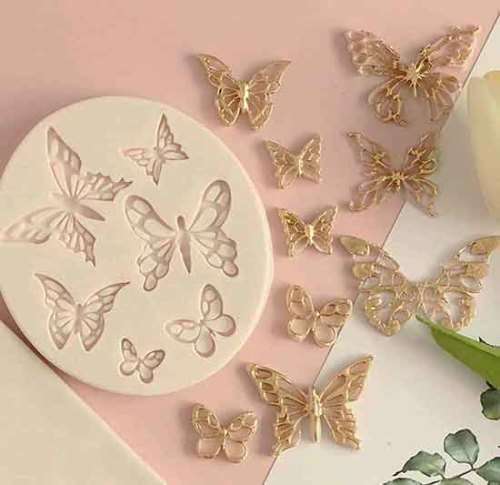 Silicon Moulds, Butterflies, 8,3cm x 7,5cm, 1pc
