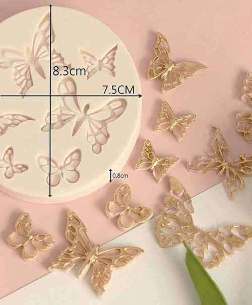 Silicon Moulds, Butterflies, 8,3cm x 7,5cm, 1pc