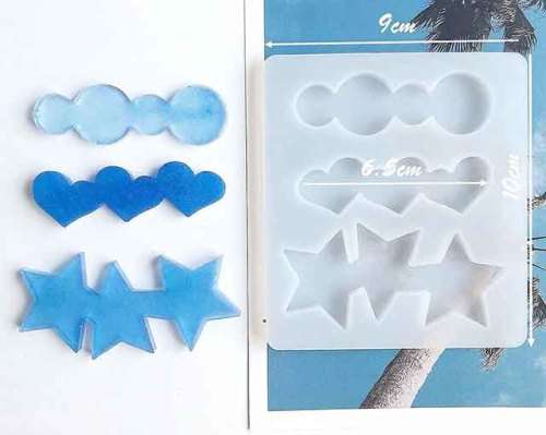 Silicon Moulds, Hair Clips, 9cm x 6,5cm, 1pc