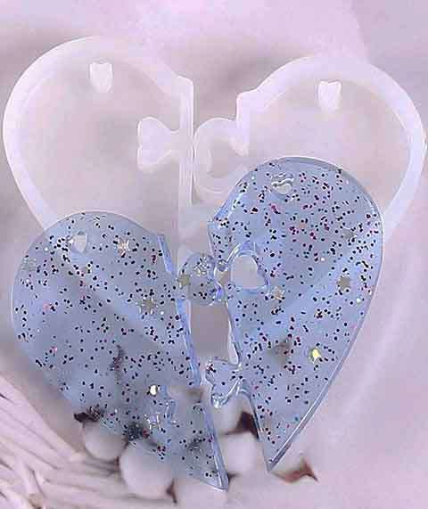 Silicon Moulds, Friendship Hearts, 4cm x 3cm, 1pc