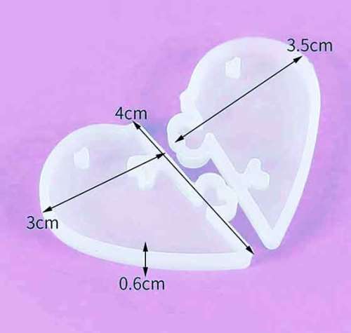 Silicon Moulds, Friendship Hearts, 4cm x 3cm, 1pc