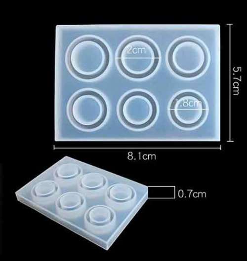 Silicon Moulds, Ring Mould, 8,1cm x 5,7cm, 1pc