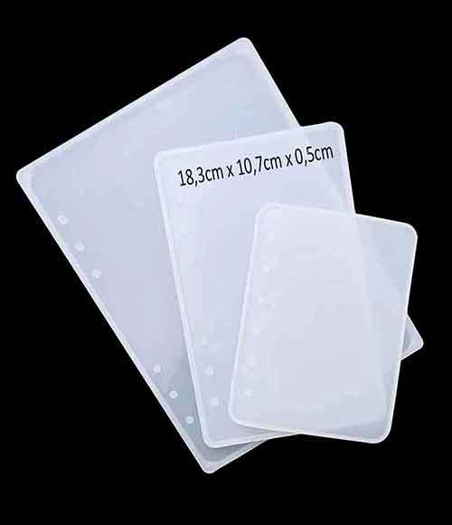 Silicon Moulds, Medium Book Cover, 18,3cm x 10,7cm x 0,5cm, 1pc