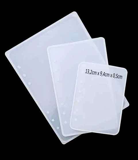 Silicon Moulds, Small Book Cover Mould, 13,2cm x 9,4cm x 0,5cm, 1pc