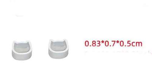 Silicon Moulds, Cat Face Shape Ear Stud Moulds, 0,83cm x 0,7cm x 0,5cm, 2pc