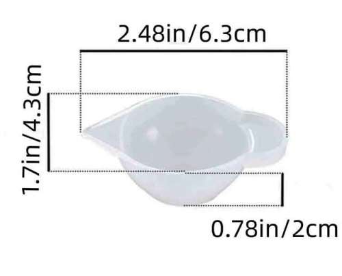 Silicon Moulds, Silicon Dispensing Cup, 6,3cm x 4,3cm x 2cm, 1pc
