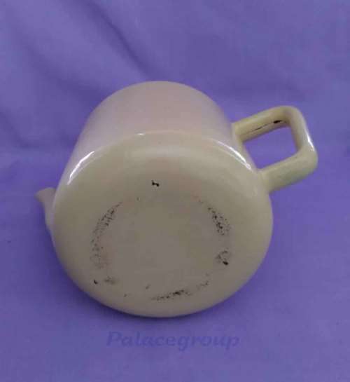 Beige And Black Enamel Coffee / Tea Pot, Chip Marks, 1.700ml, See Photo`s For More Info