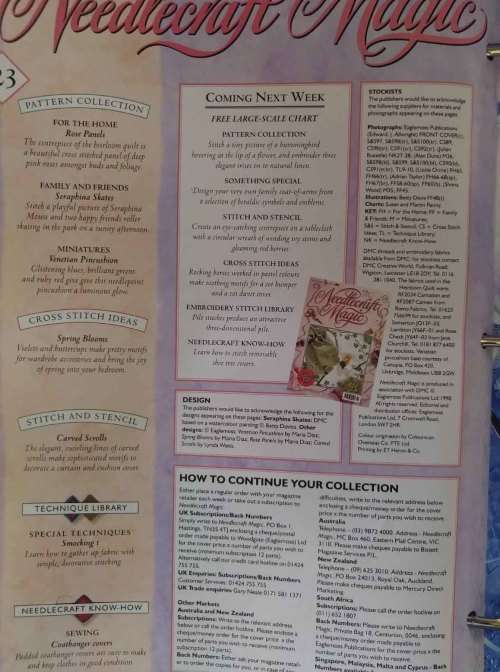 Needlecraft Magic File, Various Volumes Filed, Sewing Techniques, Instructions And Many More