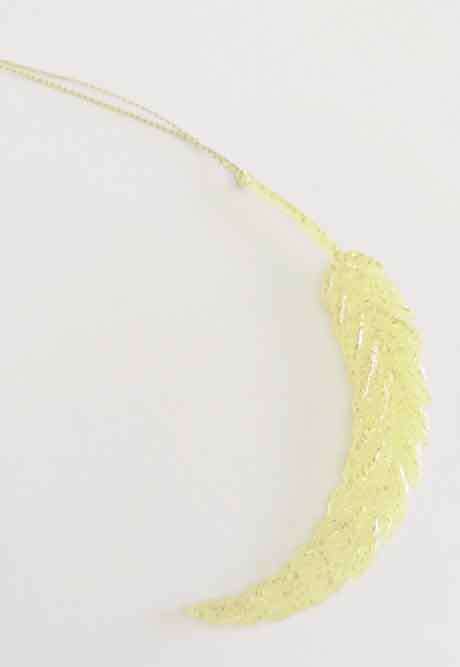 Bookmark, Fearher, Light Yellow, 88m Long, Resin Products Are Handmade & Unique