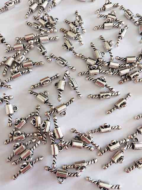 Findings, Connectors, Metal, Nickel, 22mm x 8mm, 2pc