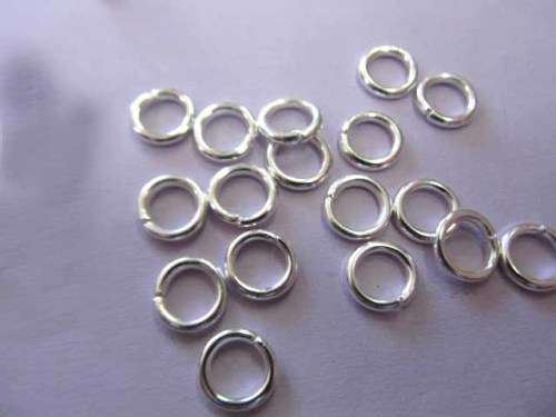 Findings, Jump Ring, Silver Colour, 8mm, 1,2mm Thickness, ±50pc, 9.5gr
