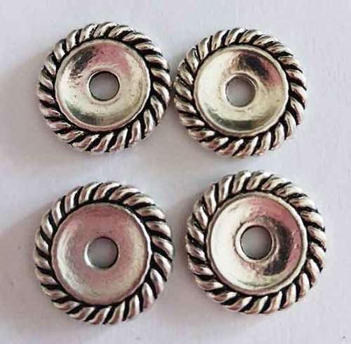 Findings, Spacers, Flat Disc, Metal, Nickel, 18mm x 3mm, 4pc