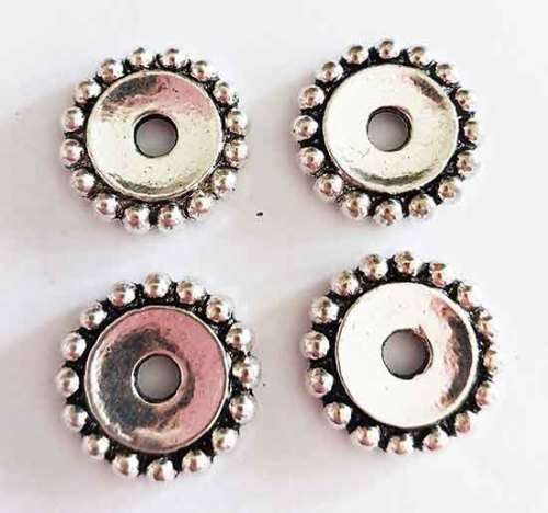 Findings, Spacers, Flat Disc, Metal, Nickel, 18mm x 3mm, 4pc