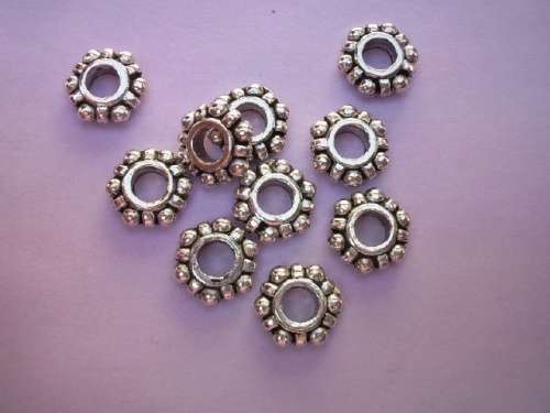 Findings, Spacers, Nickel, Metal, 12mm x 4mm, 8pc
