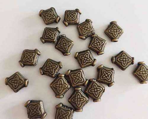Metal Beads, Metal, Bronze, 10mm, 10 pc