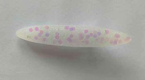Hair Clips, Oval, White With Purple, Size 68mm x 12mm, Resin Product, Handmade, Unique