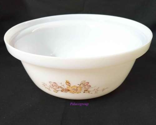 Baking Dish, Milk White With Flower Pattern, 225mm x 100mm, 1pc