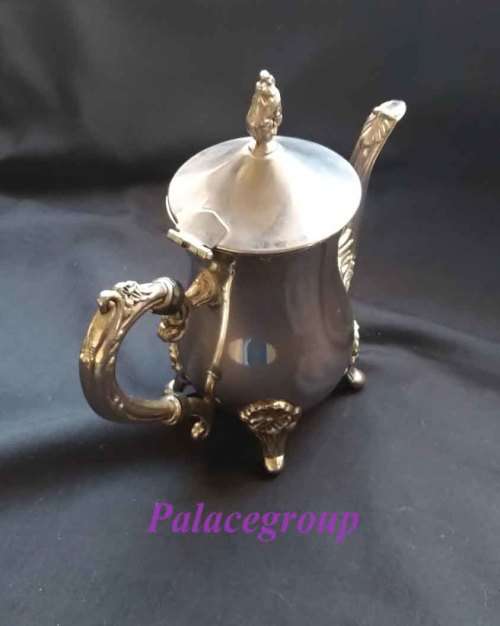 Antique Silver Plated Teapot, Height - 18cm, See Photos For Info, 1 pc