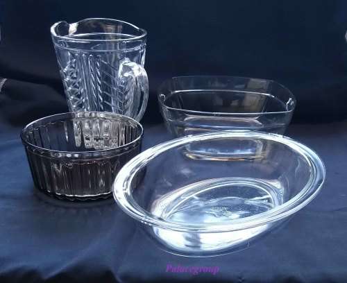 Glass Bowls / Dish / Water / Juice Jug, See Photos For Info, 1 Lot