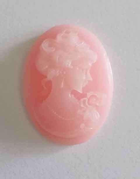 Pendant, Other, Pink, 25mm x 18mm, 1pc