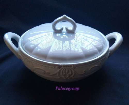 Serving Dish With Lid, White, Ceramic, Top Diameter 240mm - Height 90mm, 1pc