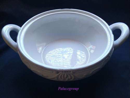 Serving Dish With Lid, White, Ceramic, Top Diameter 240mm - Height 90mm, 1pc