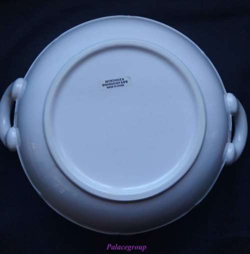 Serving Dish With Lid, White, Ceramic, Top Diameter 240mm - Height 90mm, 1pc