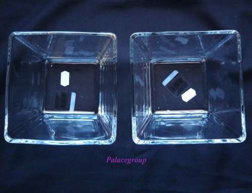 Condiment / Sweet Bowl, Crisa, Clear Solid Glass,  Size - 140 x 140 x 60mm, 1 Set