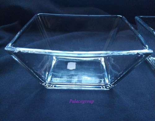 Condiment / Sweet Bowl, Crisa, Clear Solid Glass,  Size - 140 x 140 x 60mm, 1 Set