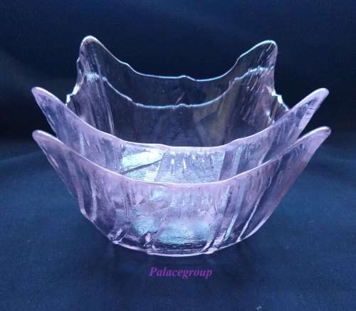 Condiment / Sweet Bowl, Glass, Light Pink, Size - 125 x 125 x 55mm, 1 Set